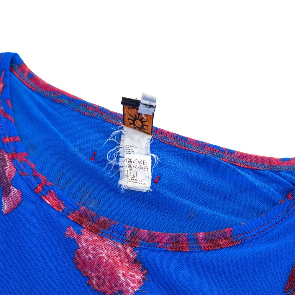 Jean Paul Gaultier Soleil Y2K Coral Fish Mesh Maxi Dress S Underwater Print - Picture 7 of 10